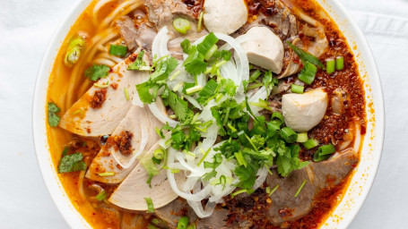 R1. Traditional Hue Spicy Noodle Soup Bún Bò Huế