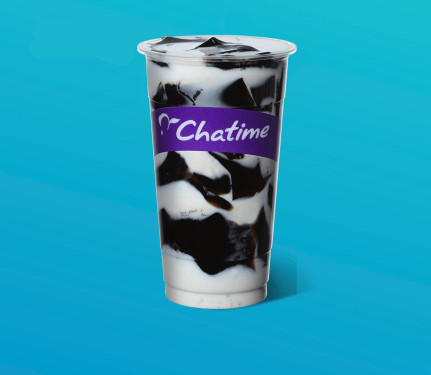 Grass Jelly With Fresh Milk (Cold)