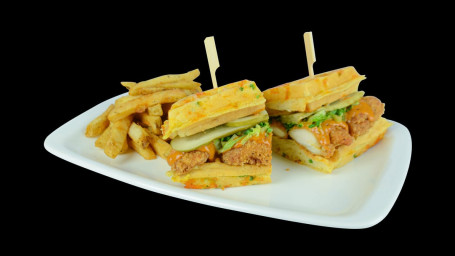 Crispy Chicken Waffle Sandwich