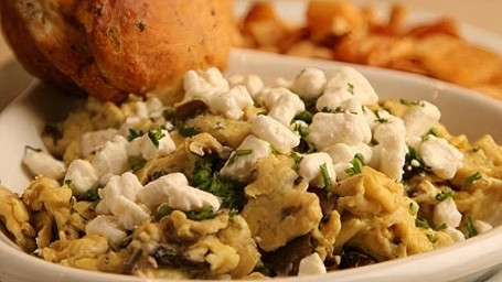 Wild Mushroom Roasted Garlic Scramble