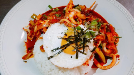 Calamari Bokum Over Rice