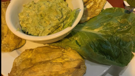 Fried Green Plantain With Guacamole