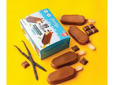 Barres De Crème Glacée Enrobées De Chocolat Au Lait Sweet Cream Vanille Multipack 4 X 55 Ml