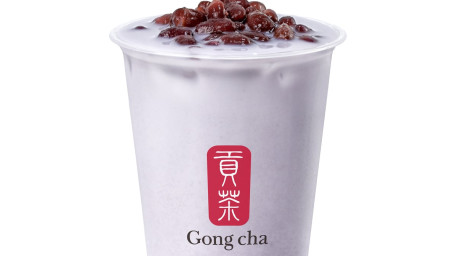 Taro Milk Tea With Red Bean