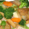 53. Vegetables with Soya Sauce on Rice (Vegetarian) Tofu