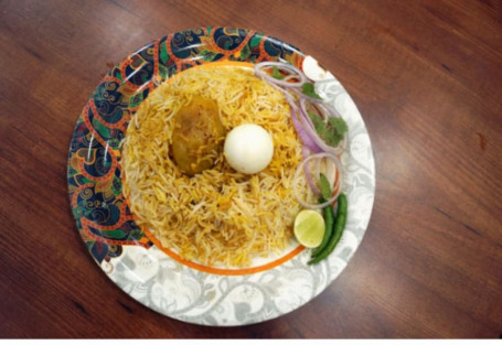 Egg Biriyani-Egg, Aaloo Onion Salad