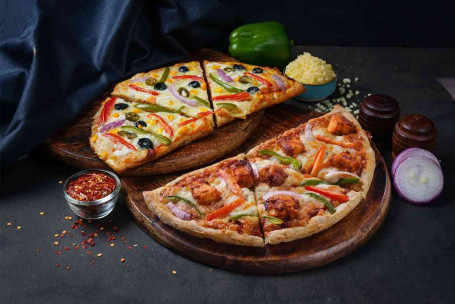 2 Demi-Pizzas Aux Légumes [Moyen].