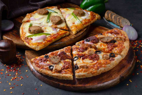 2 Demi-Pizzas Non Végétariennes [Moyen].