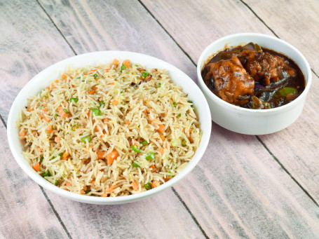 Veg Fried Rice (3Pc) Chilli Chicken