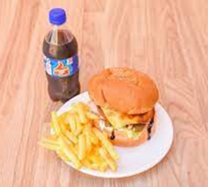 Mexican Chicken Burger French Fries Coke [250 Ml]