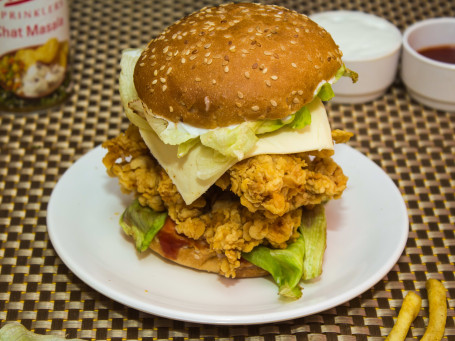Chicken Double Layer With Cheese Burger