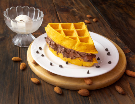 Gaufre au beurre de cacao et aux amandes