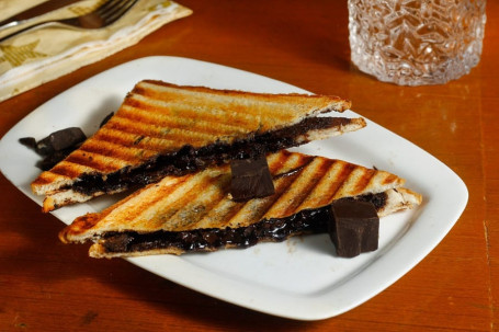 Dark Choco Banana Cheese Grilled Sandwich