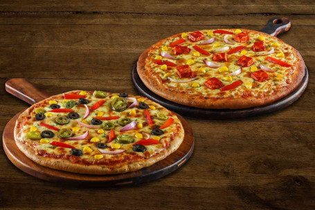 Deux Pizzas Moyennes Spéciales-Légumes.