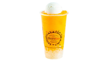 Peach Ice Blended With Lychee Jelly And Ice Cream