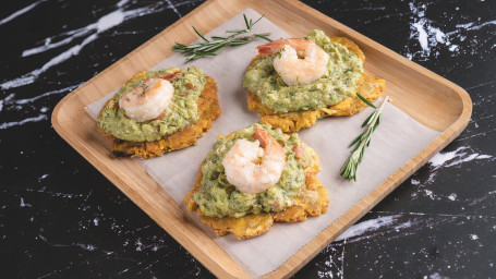 Garlic Shrimp Tostones