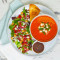 Tomato Basil Soup w/ Greek Salad