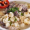 Peruvian White Corn Soup With Various Meats