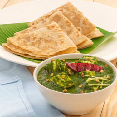 Palak Panir Avec Parathas