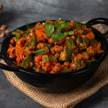 Bhindi Chana (Pour 1-2 Personnes)