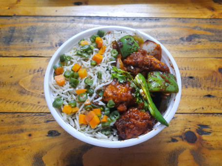 Veg Fried Rice Chili Gobi