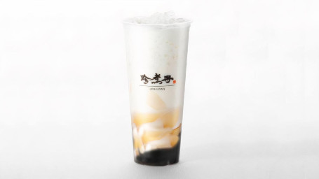 Brown Sugar Milk with Pudding hēi táng bù dīng xiān nǎi