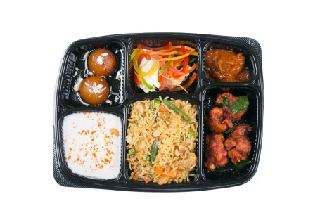 Subz Biryani Cauliflower 65 Raita Salad Pickle Sweet