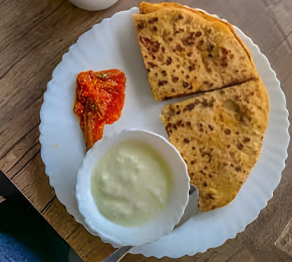 2 Paneer Prantha 2 Mix Prantha Tea Raita