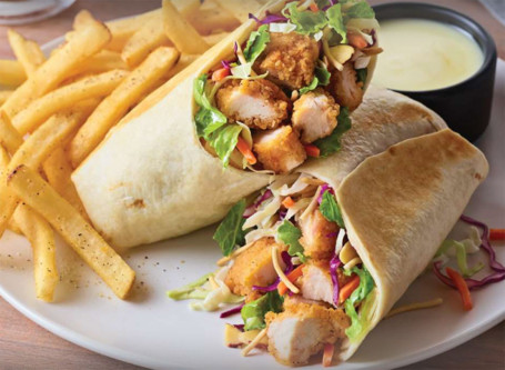 Chicken Shawarma Wrap With French Fries Inside