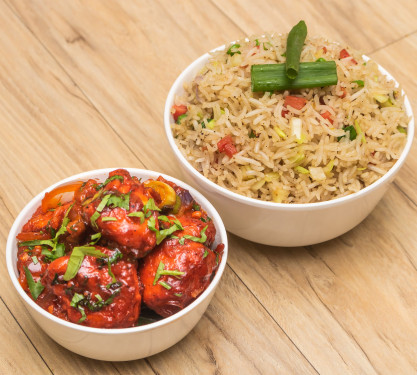 Veg Pulao+ Chicken Do-Piyaza