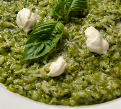 Pesto And Goat Cheese Risotto