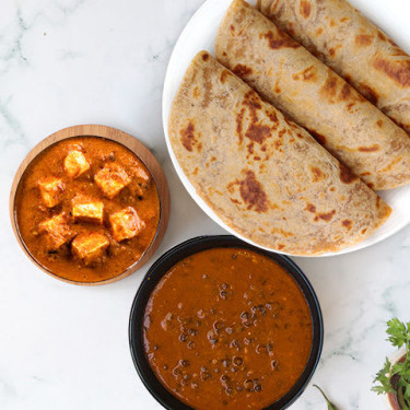 Dal Makhani, Beurre Paneer, Paratha Thali