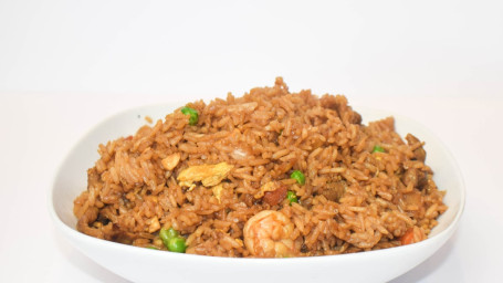 Combination Fried Rice With Spicy Manchurian Sauce