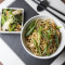 Stir Fried Asian Greens, Brown Chilli Garlic Veg Hakka Noodles