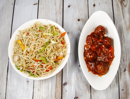 Veg Noodles Veg Manchurian Combo .