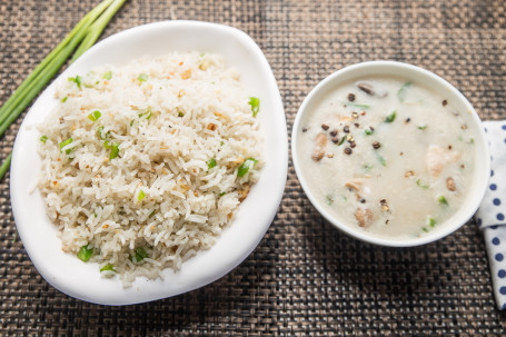 Chicken Stew With Garlic Butter Herbs Rice