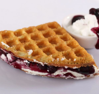 Blueberry Cream Cheese Cake Waffle Sandwich