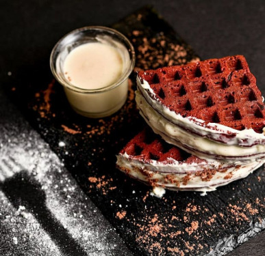 Red Velvet Milkybar Waffle Sandwich