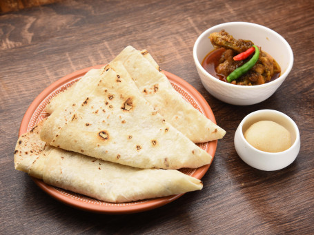 Rumali Roti (3 Pcs Chicken Kasha( 2 Pcs Rasgulla