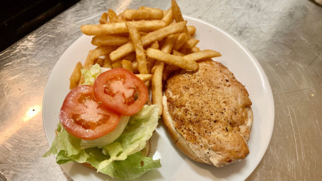 3 Cajun Chicken Burger W/ Fries