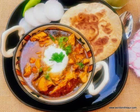 Chicken Bharta With Butter Naan