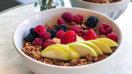 Granola Bowl With Fruit, Honey, And Granola