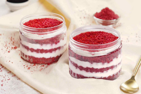 Lot De 2 Pots À Gâteau En Velours Rouge (Grand)