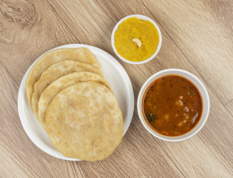 Stuffed Kachori (4 Pcs) Aloo Sabzi (250 Ml) Halwa (100 Ml)