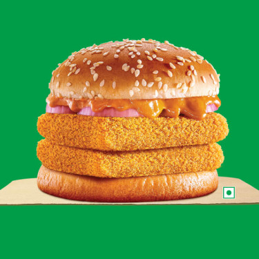 Veg Makhani Burst Double Patty Burger