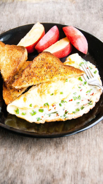Butter Toast With Cheese Omelette