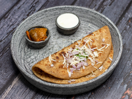 Cheese Paratha(2 Pcs) With Curd Pickle