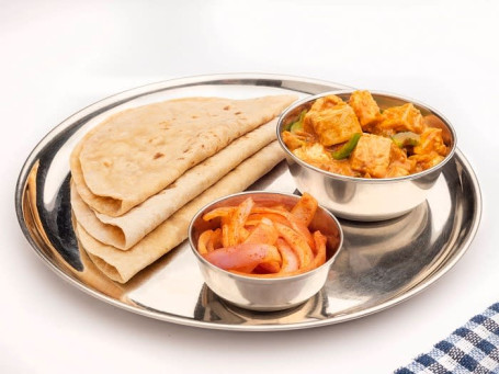 Kadhai Paneer With Roti Or Rice
