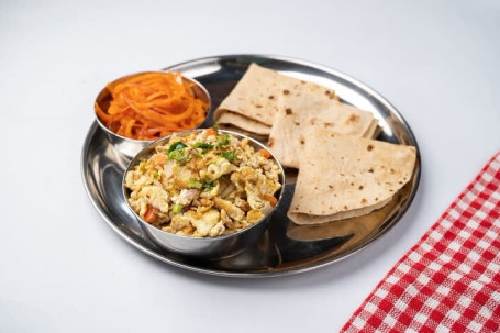 Egg Bhurji With Roti Or Rice