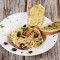 Spaghetti Aglio Olio With Garlic Bread